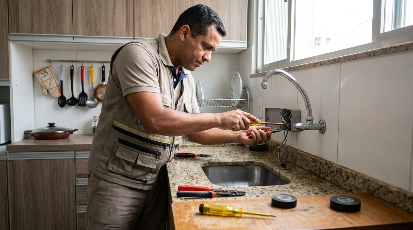 Instalação em Cozinha ou Área Gourmet no Bosque dos Eucaliptos, São José dos Campos‑SP